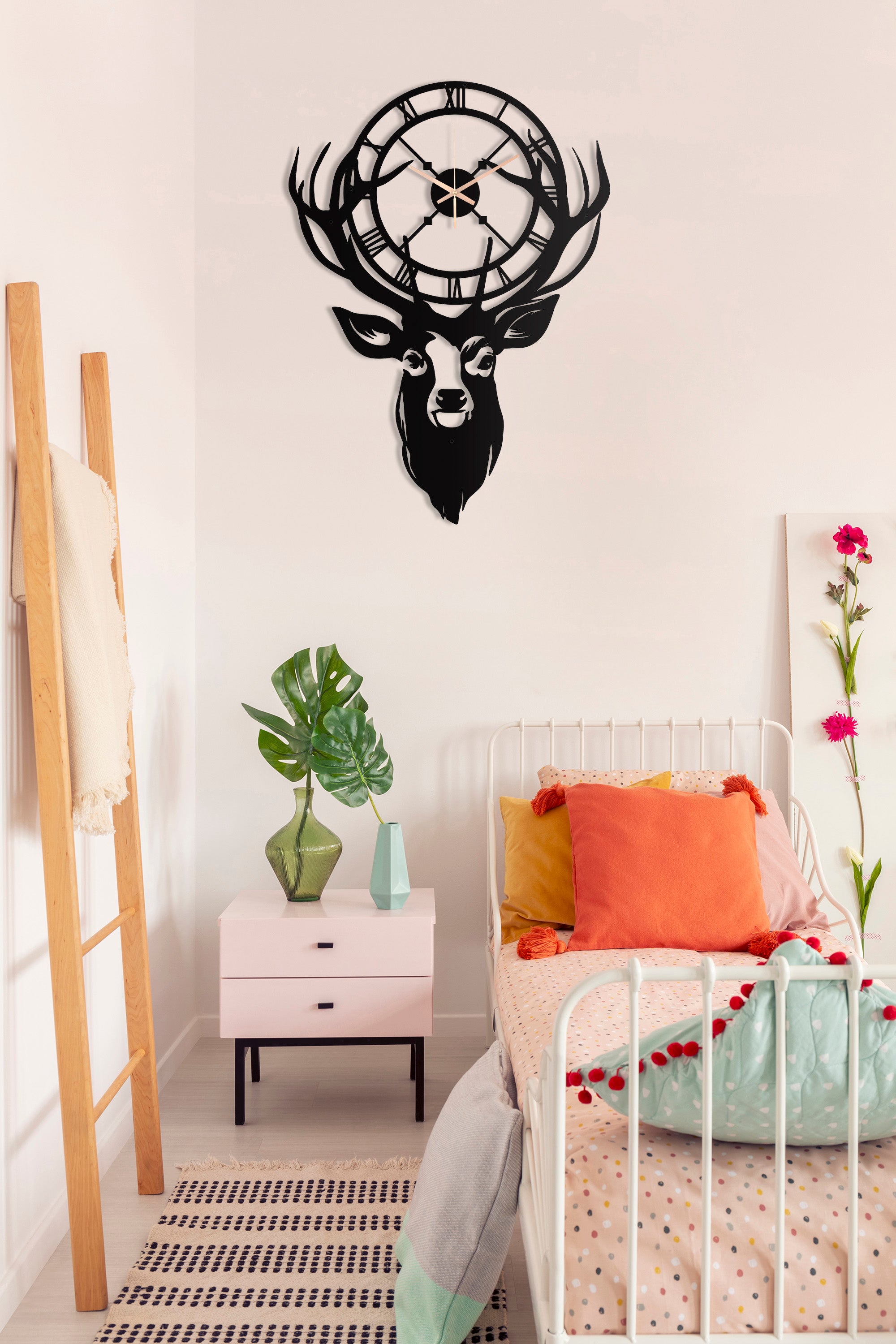 New Deer Oversize Metal Wall Clock