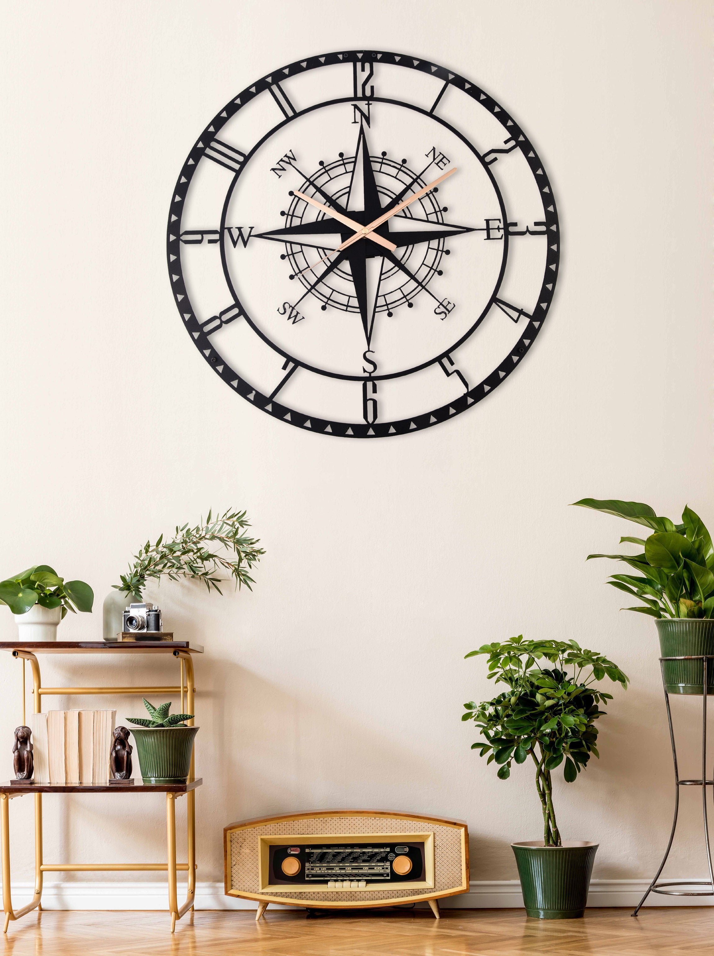 Navigation Wall Clock With Numbers