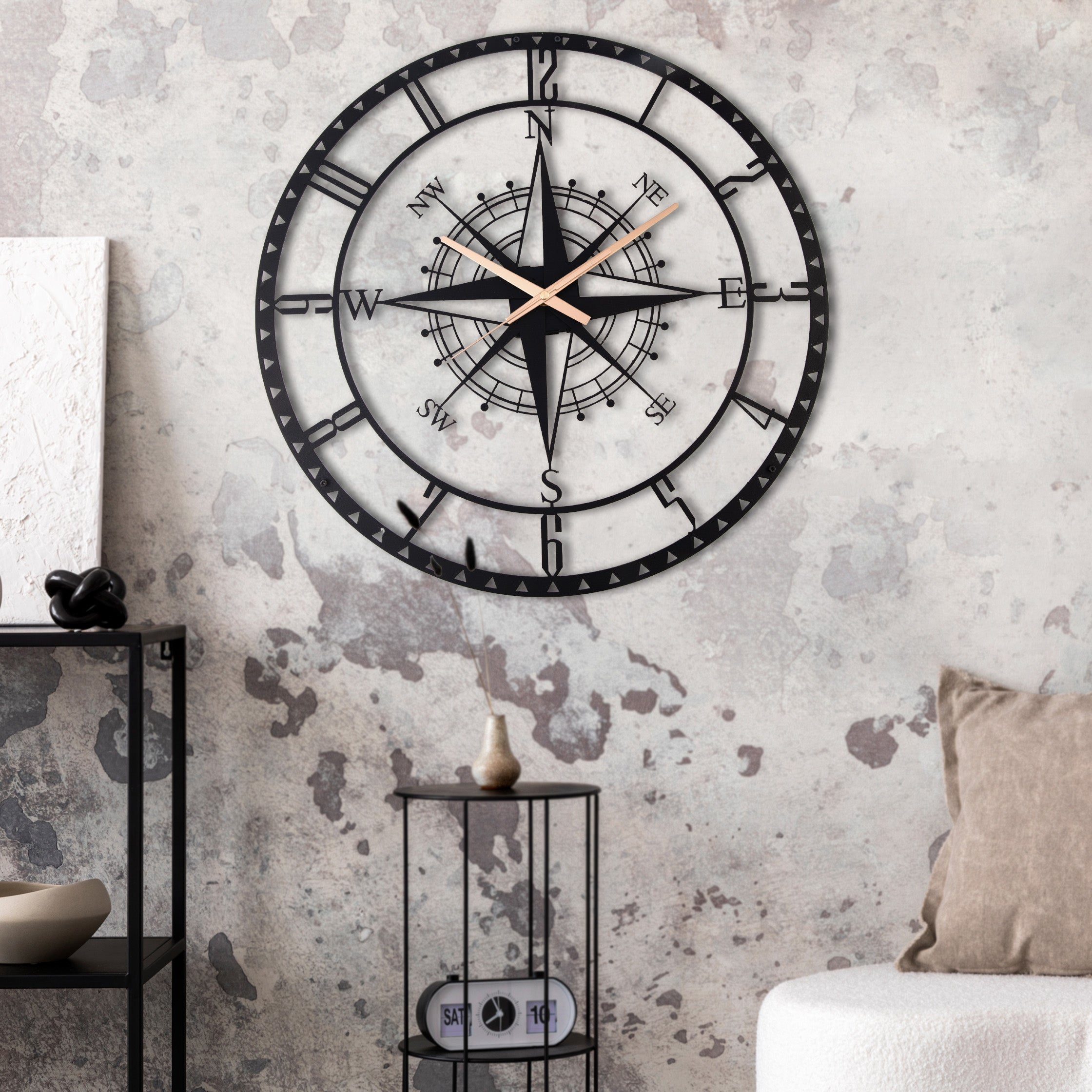 Navigation Wall Clock With Numbers