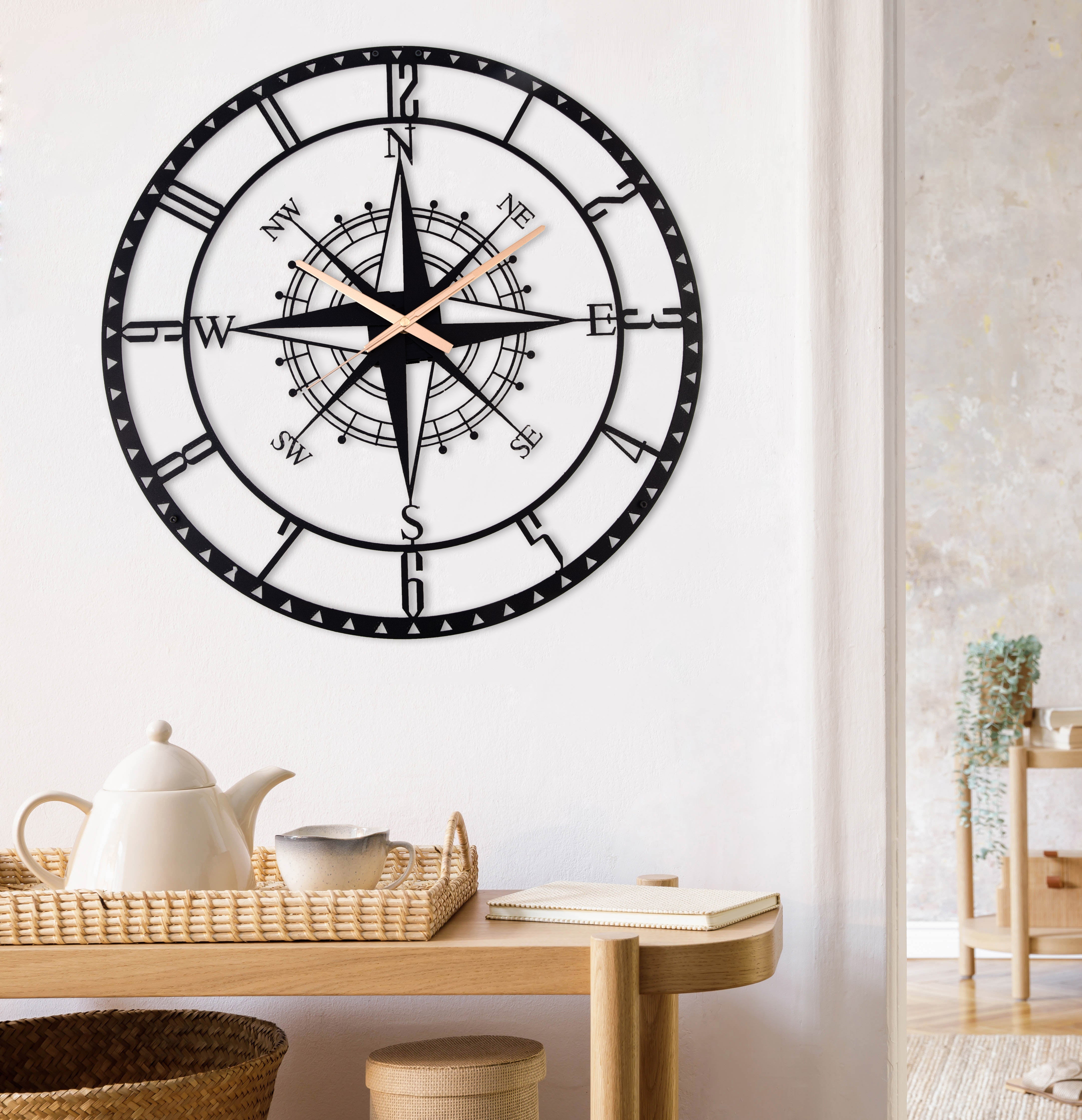 Navigation Wall Clock With Numbers