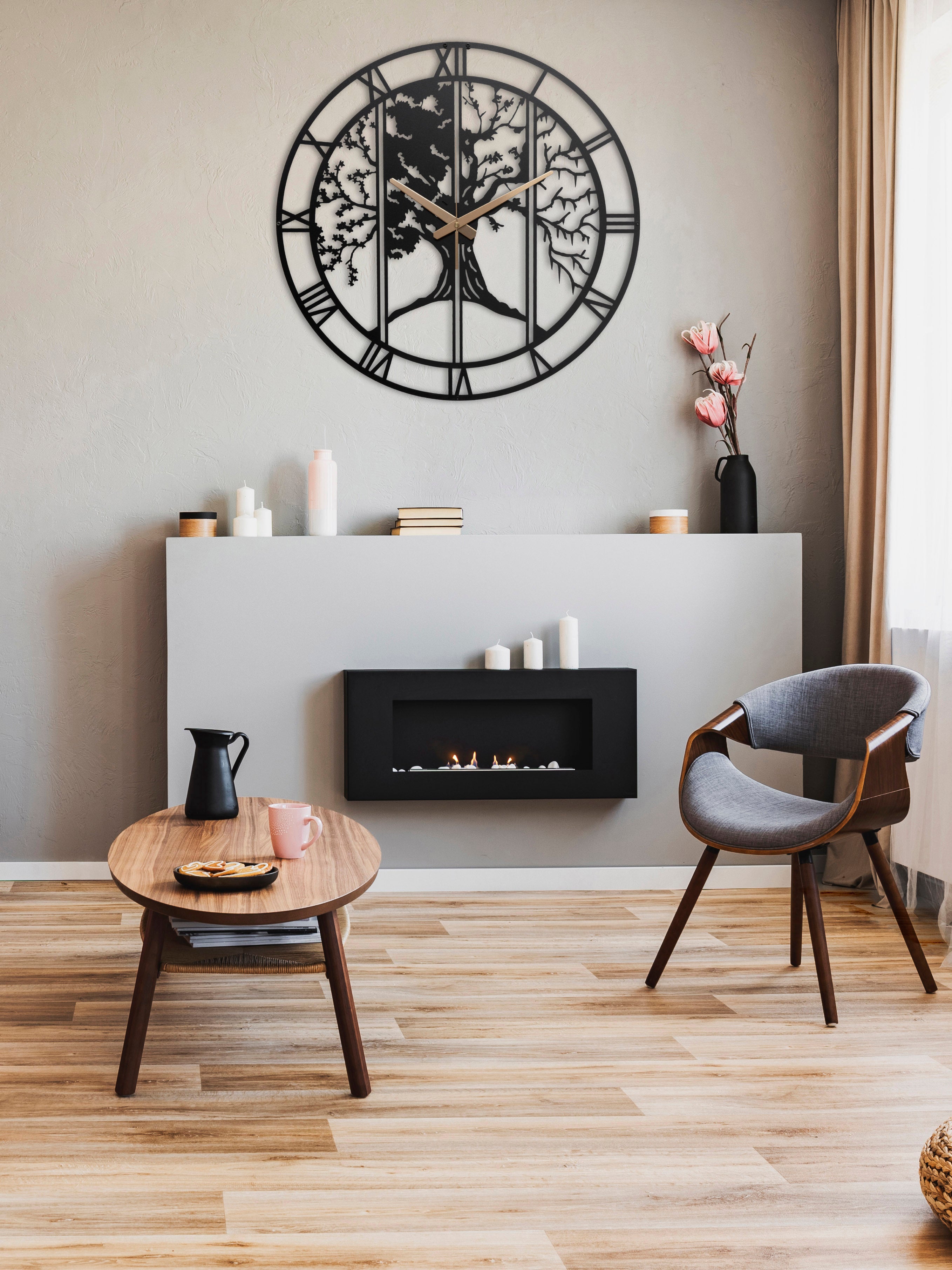 Four Season Metal Large Unique Wall Clock Horloge Murale