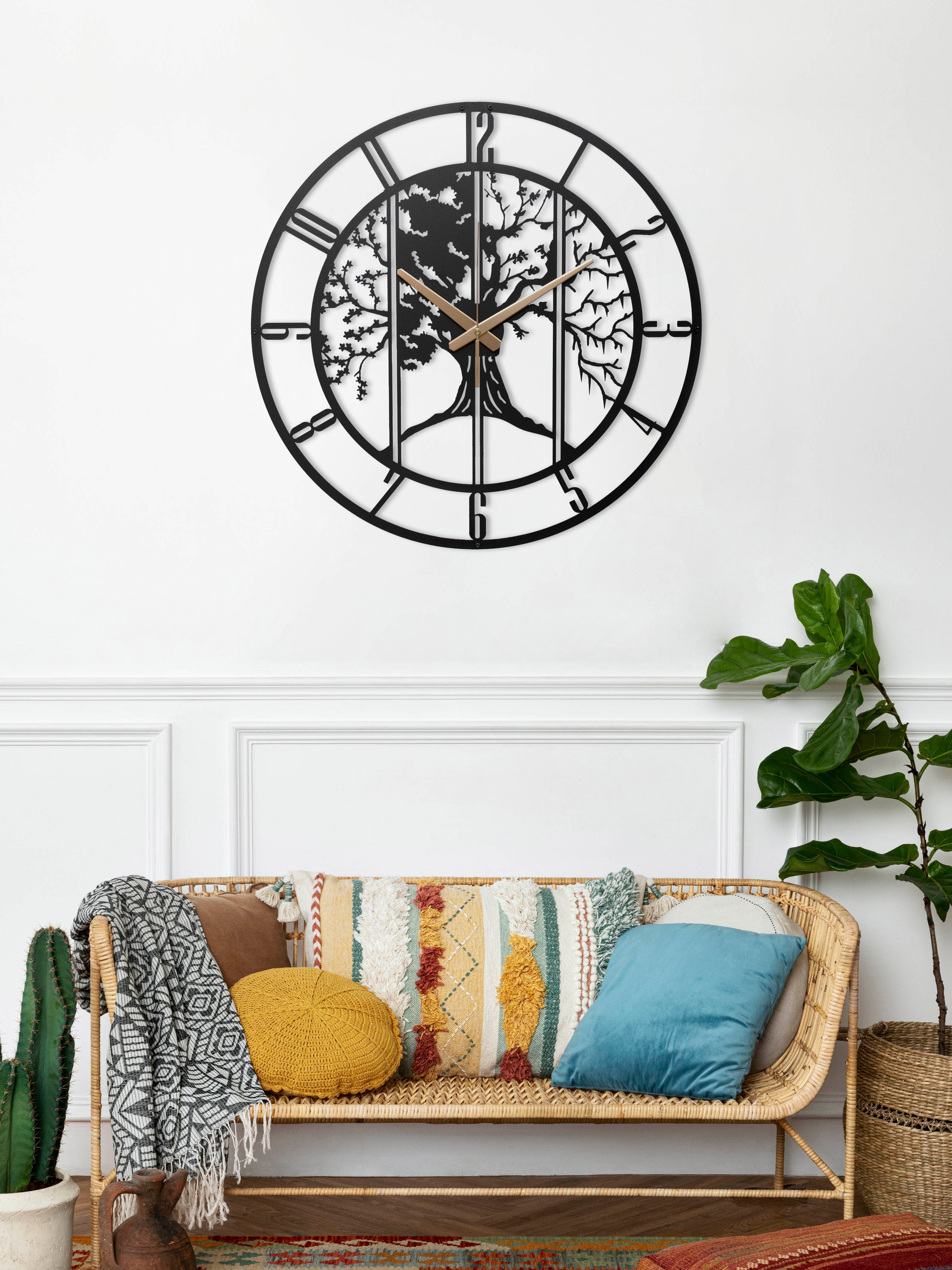 Unique Tree Wall Clock With Numbers