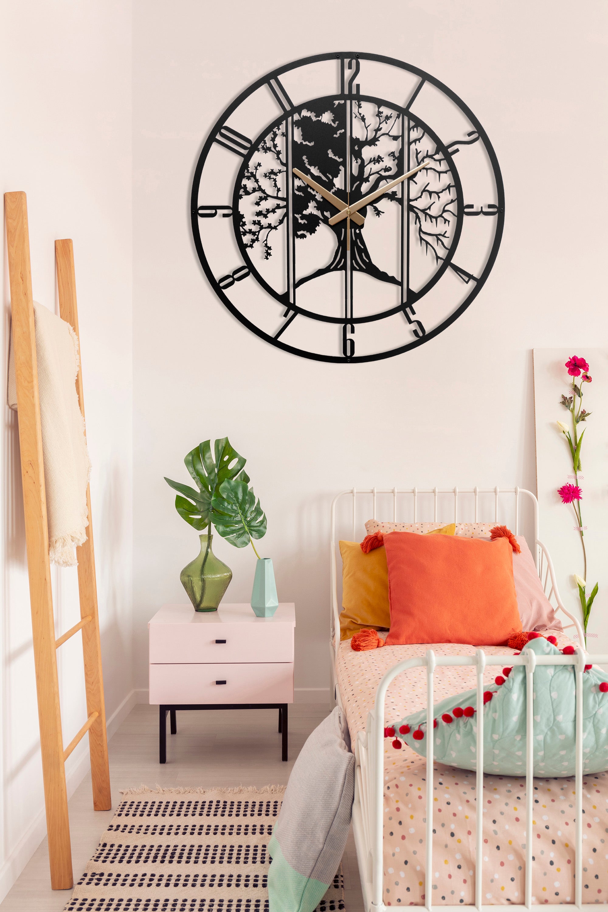 Unique Tree Wall Clock With Numbers