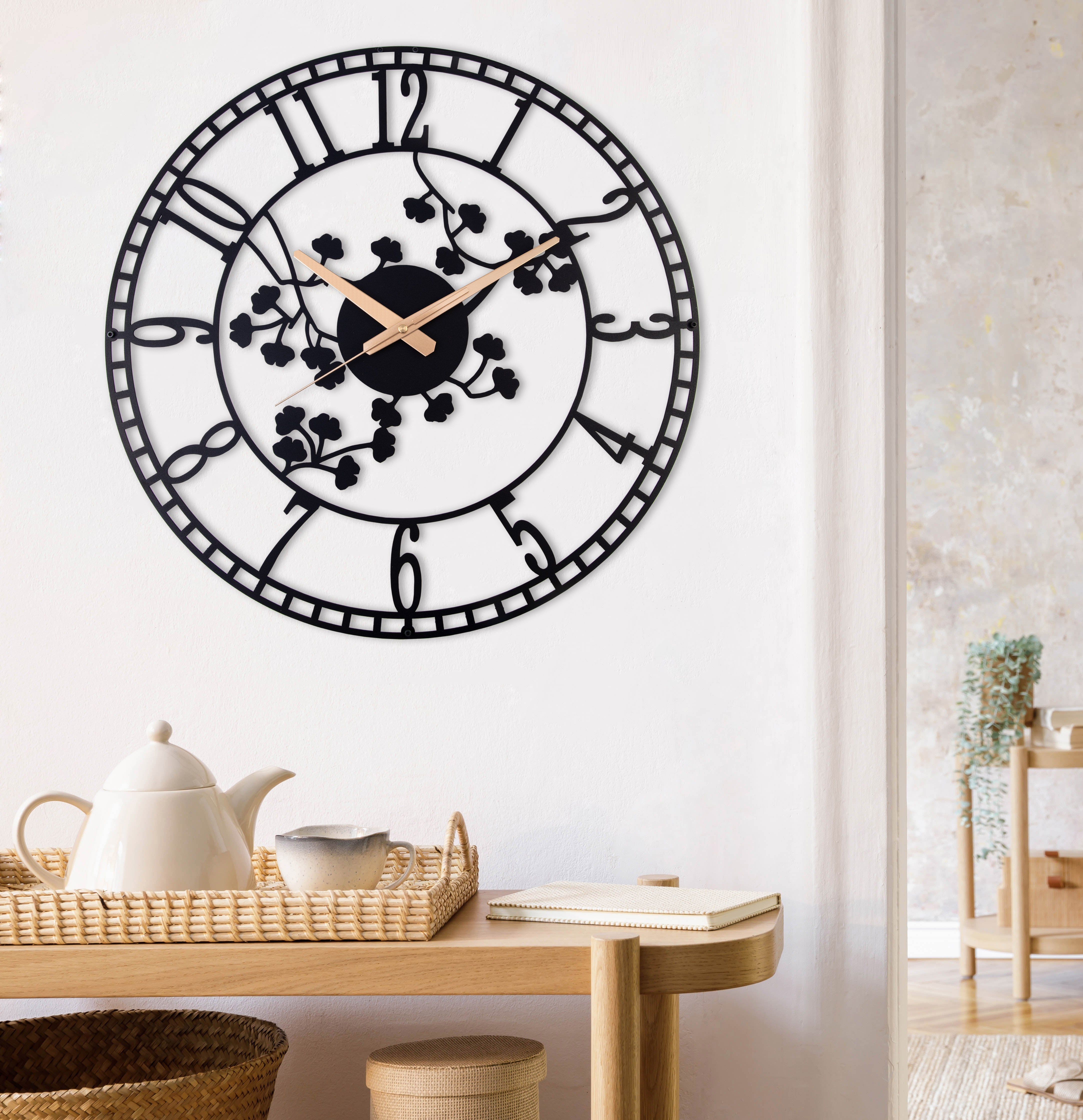 Flowers Wall Clock