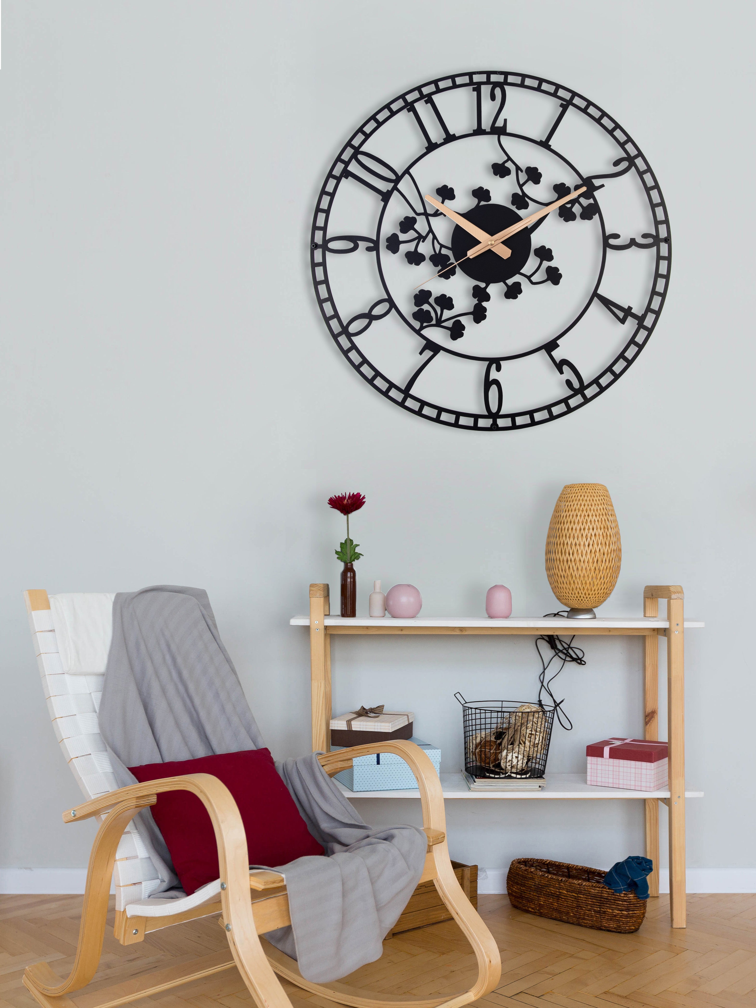 Flowers Wall Clock