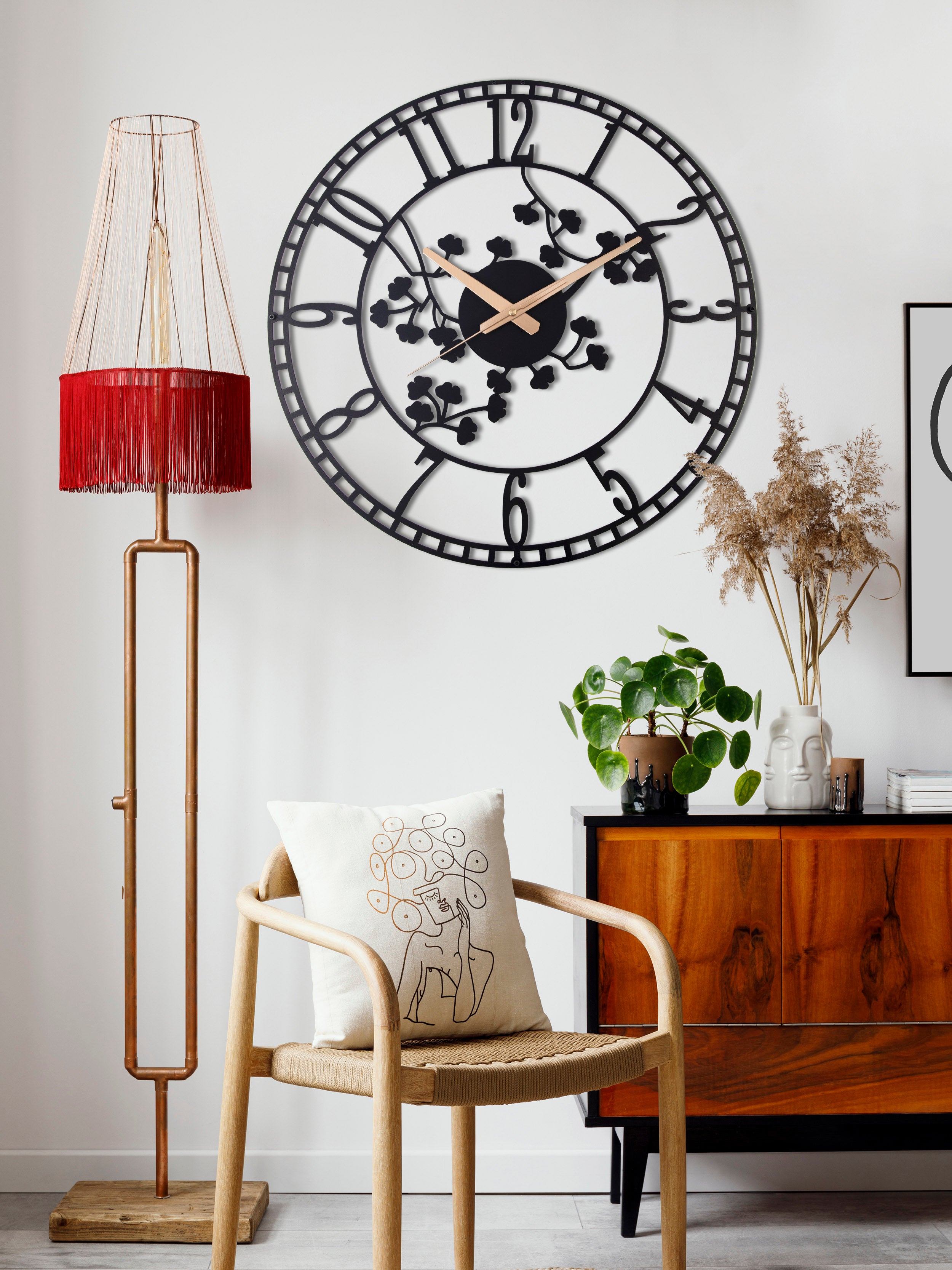 Flowers Wall Clock