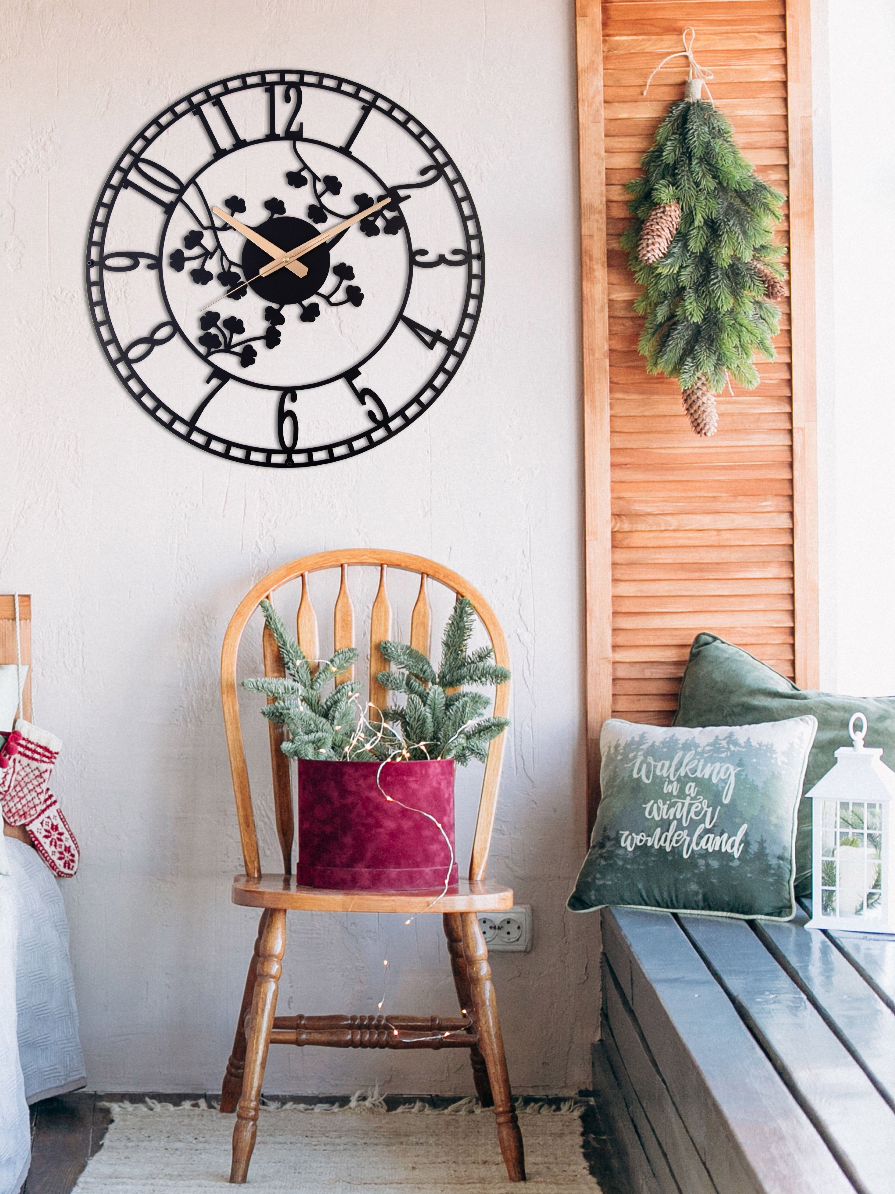 Flowers Wall Clock