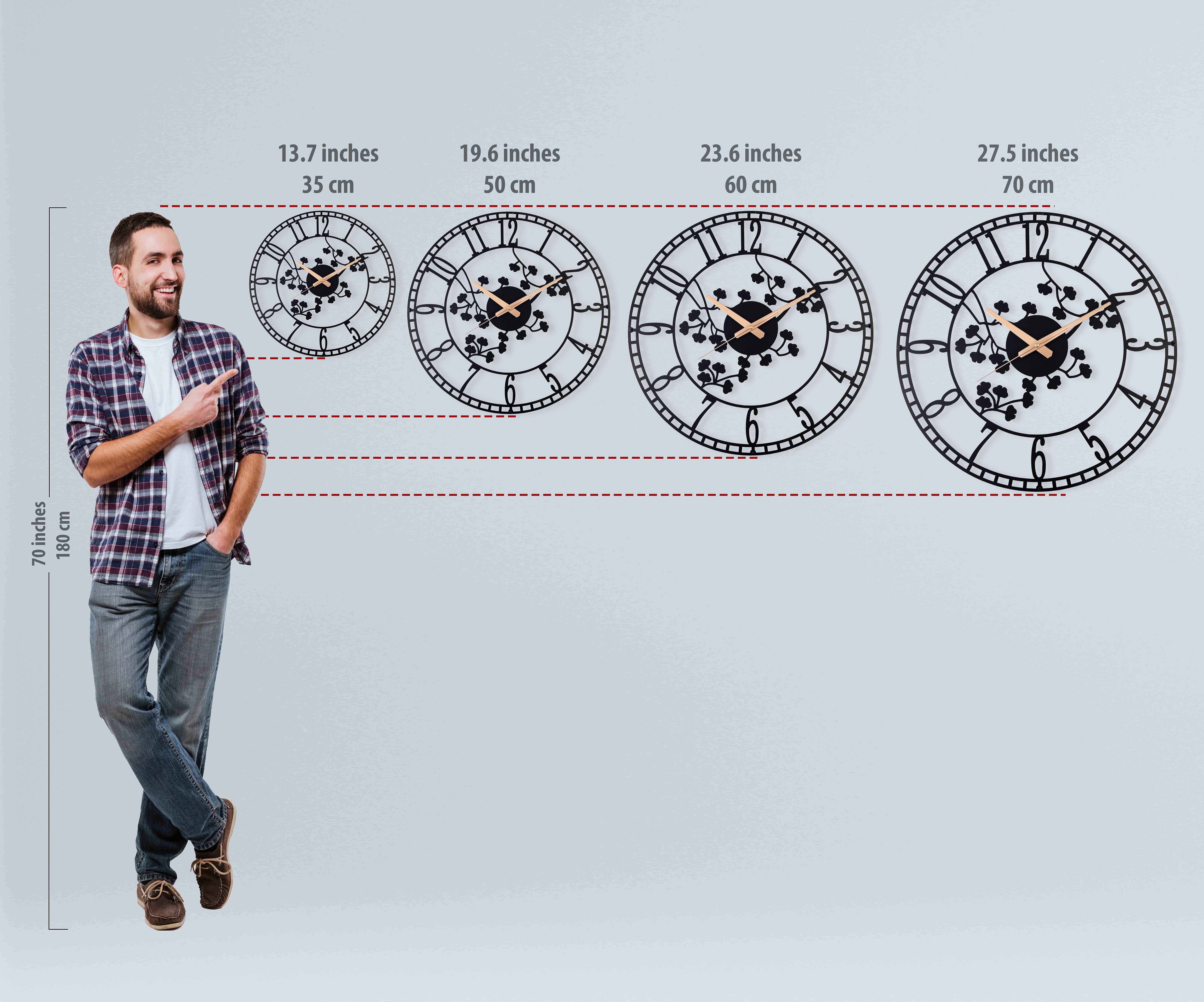 Flowers Wall Clock