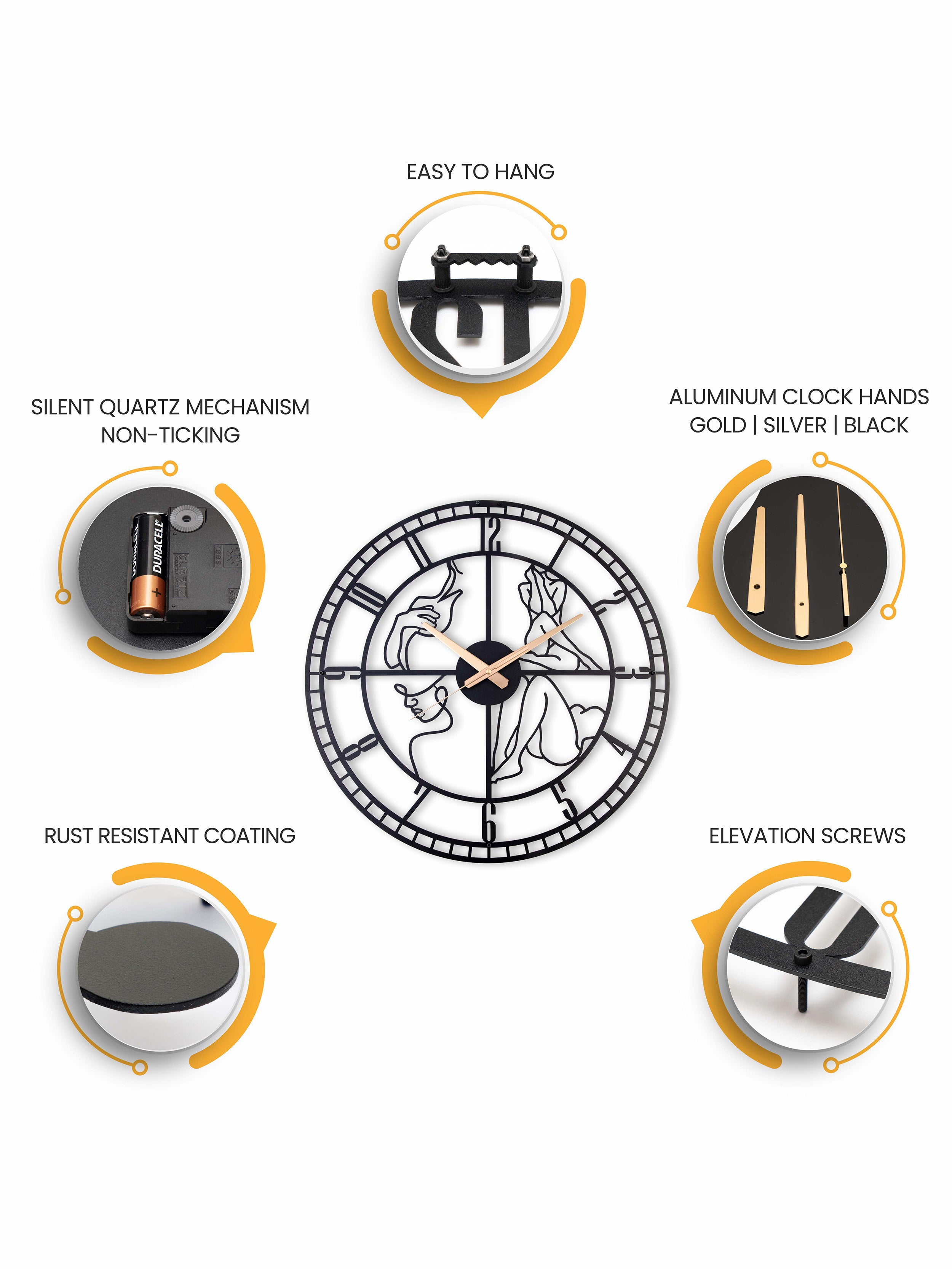 Nude Woman Wall Clock