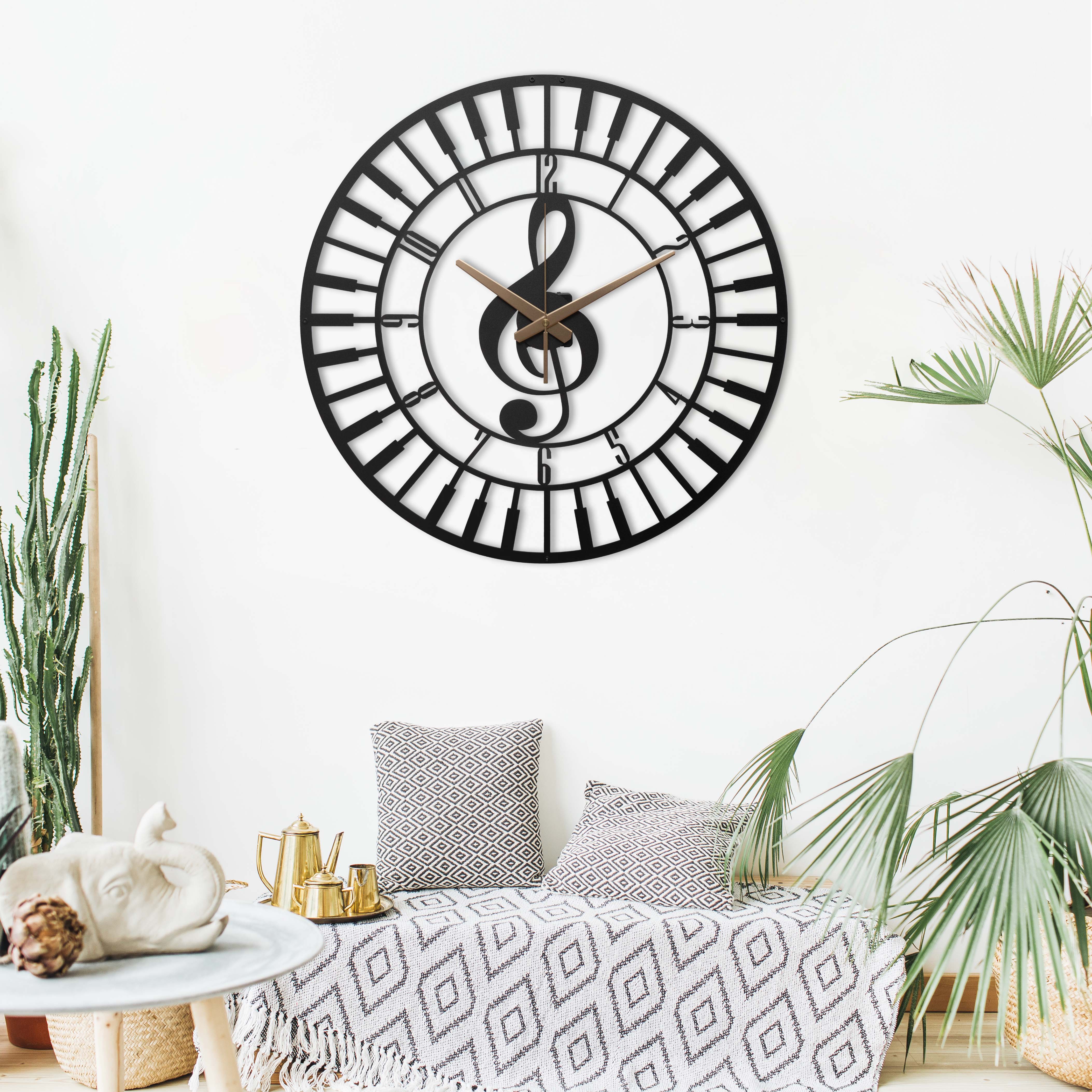 Music Wall Clock with Numbers