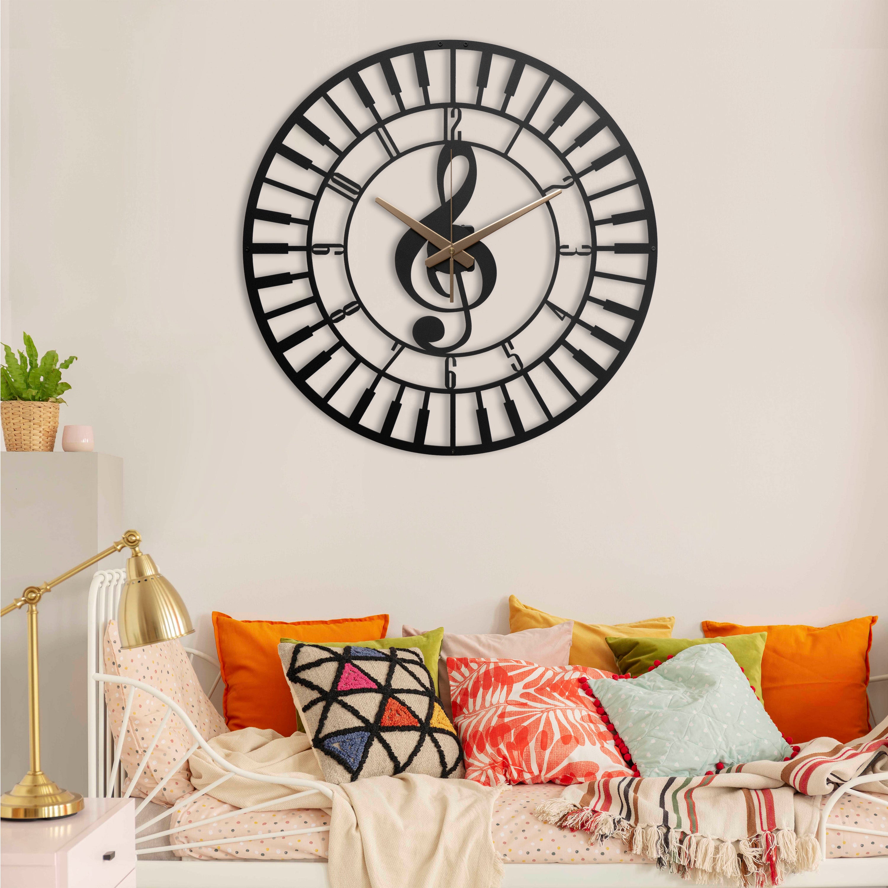 Music Wall Clock with Numbers