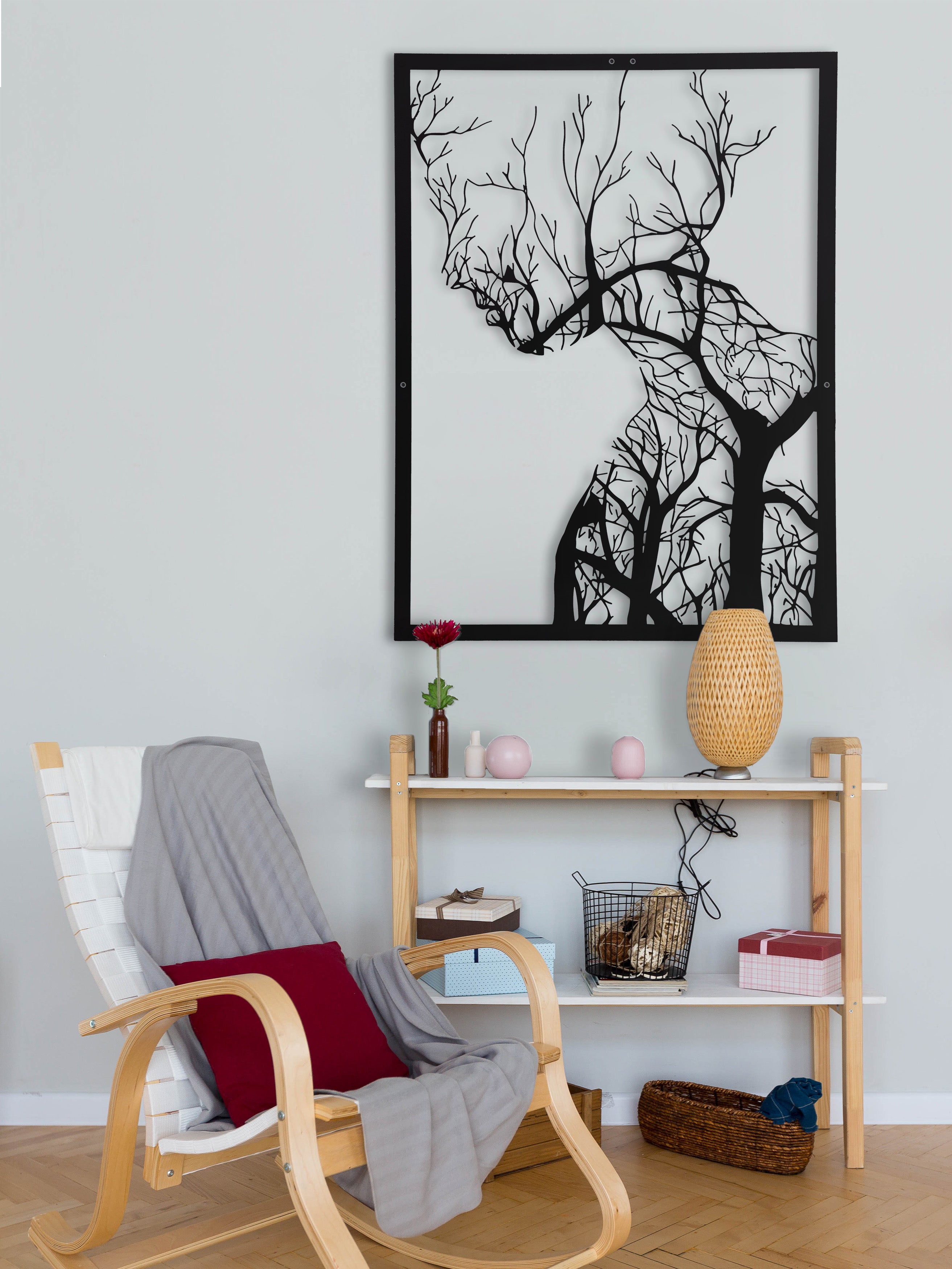 Tree Woman Metal Wall Decor/Living Room Wall Decor Anniversary Gift New Home Gift Wedding Gift