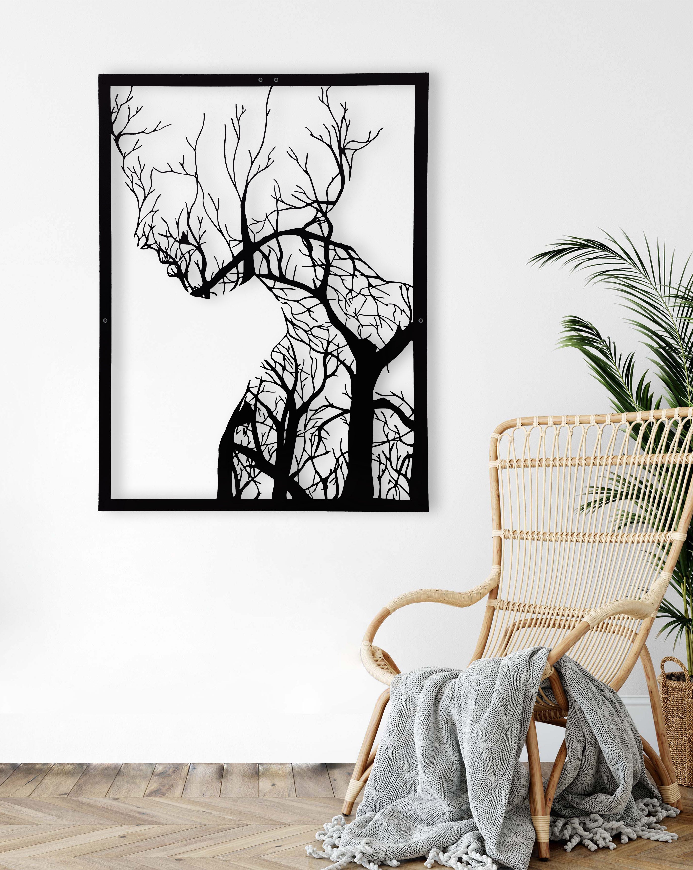 Tree Woman Metal Wall Decor/Living Room Wall Decor Anniversary Gift New Home Gift Wedding Gift