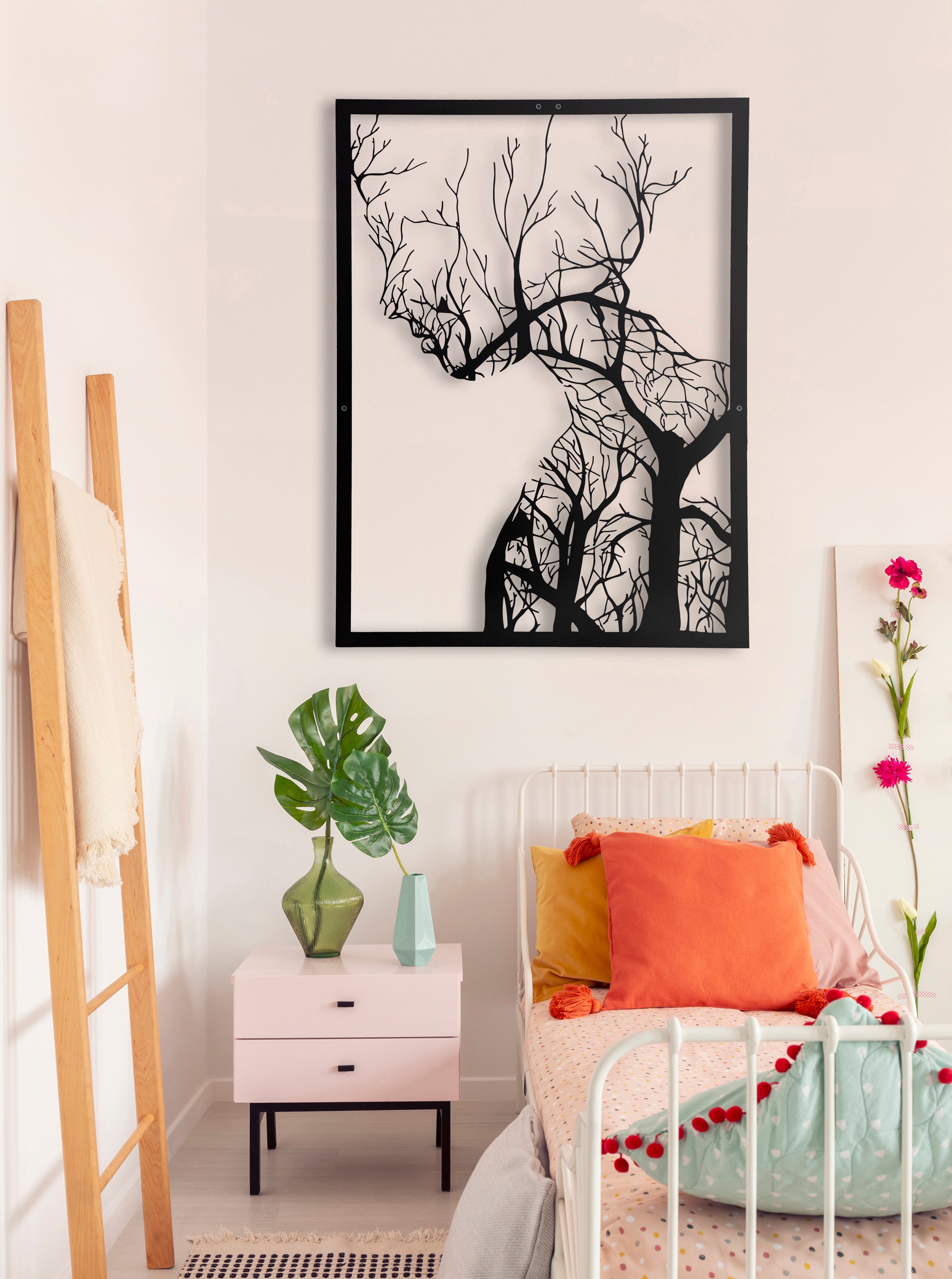 Tree Woman Metal Wall Decor/Living Room Wall Decor Anniversary Gift New Home Gift Wedding Gift