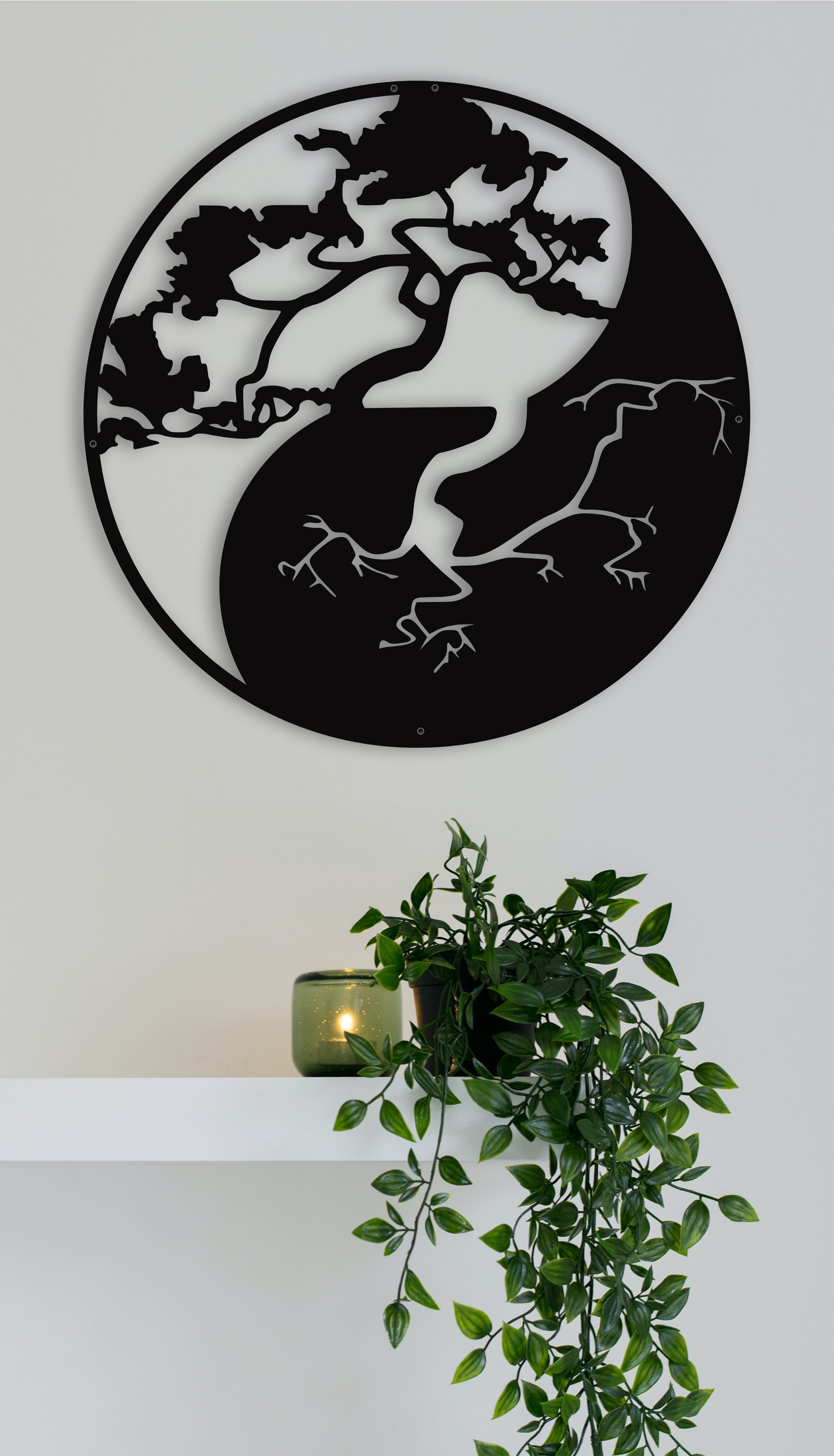 Unique Bonsai Tree Wall Decor/Aesthetic Modern Metal Wall Art/ Gift For Her New Home Gift House Black Living Room Wall Decor