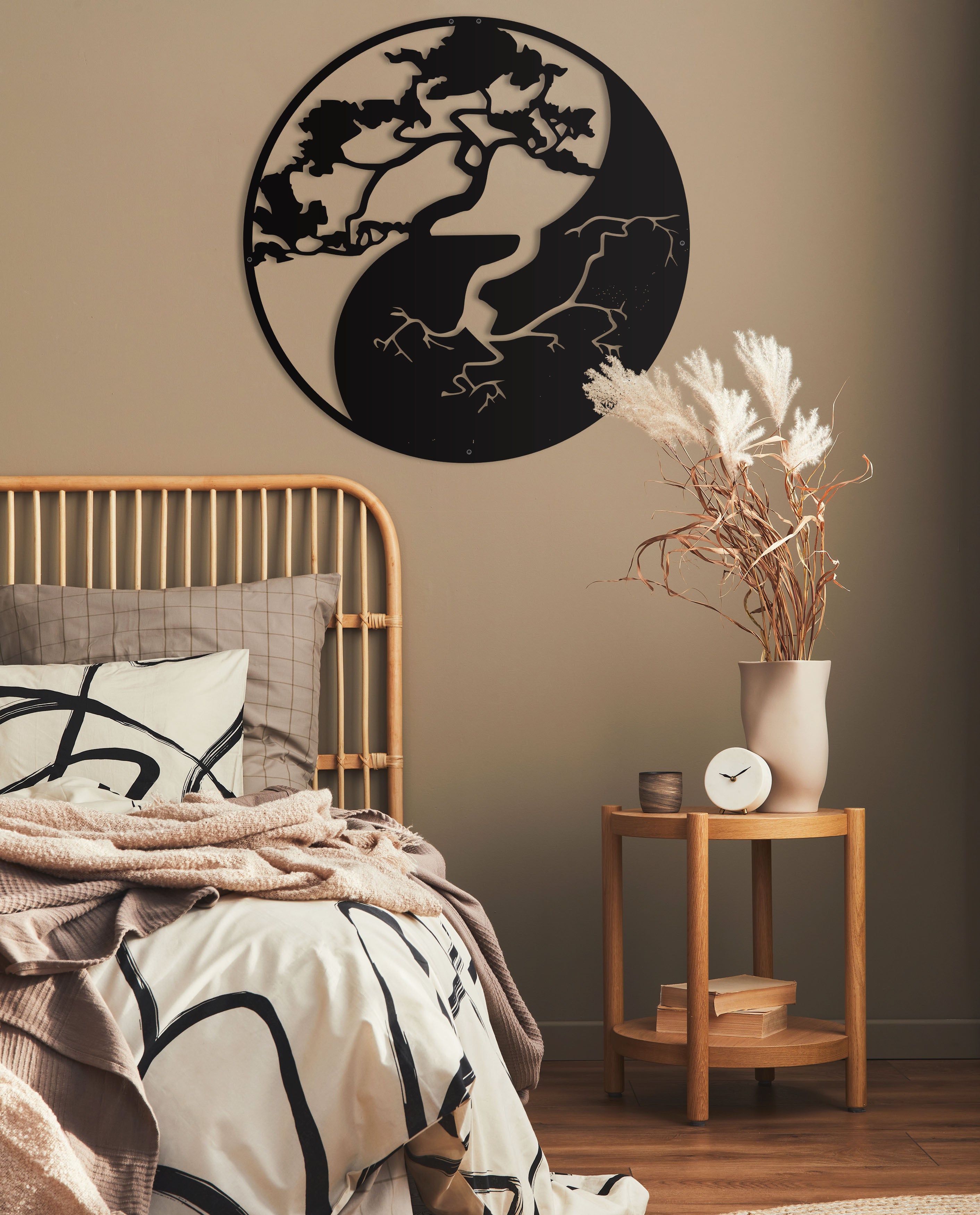 Unique Bonsai Tree Wall Decor/Aesthetic Modern Metal Wall Art/ Gift For Her New Home Gift House Black Living Room Wall Decor