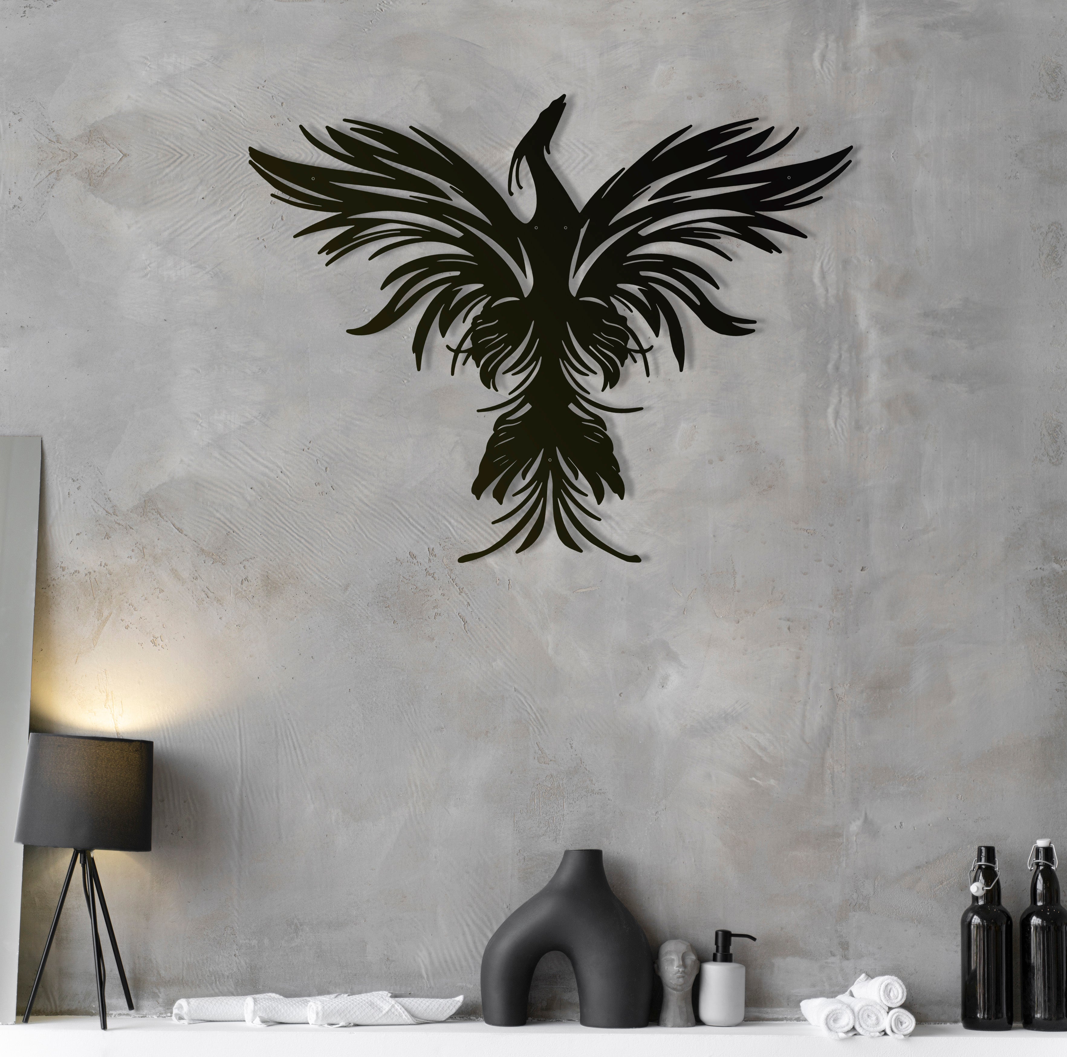 Phoenix Oversize Wall Decor/Living Room Wall Decor Anniversary Gift New Home Gift Wedding Gift