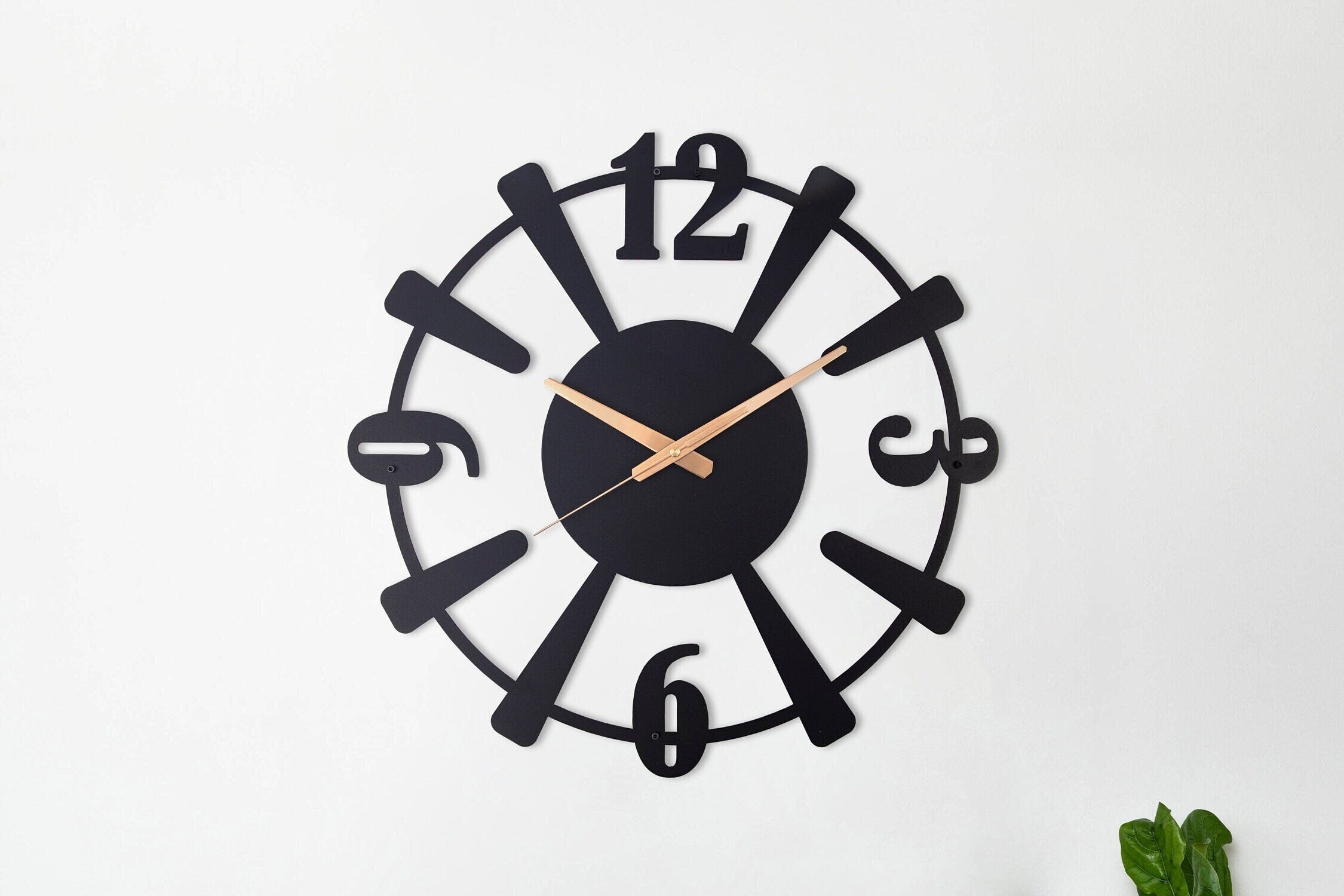 Minimalist Clock, Large Wall Clock, Outdoor Wall Clock, Unique Wall Clock, Metal Wall Clock, Oversized Wall Clock, Small Wall Clock