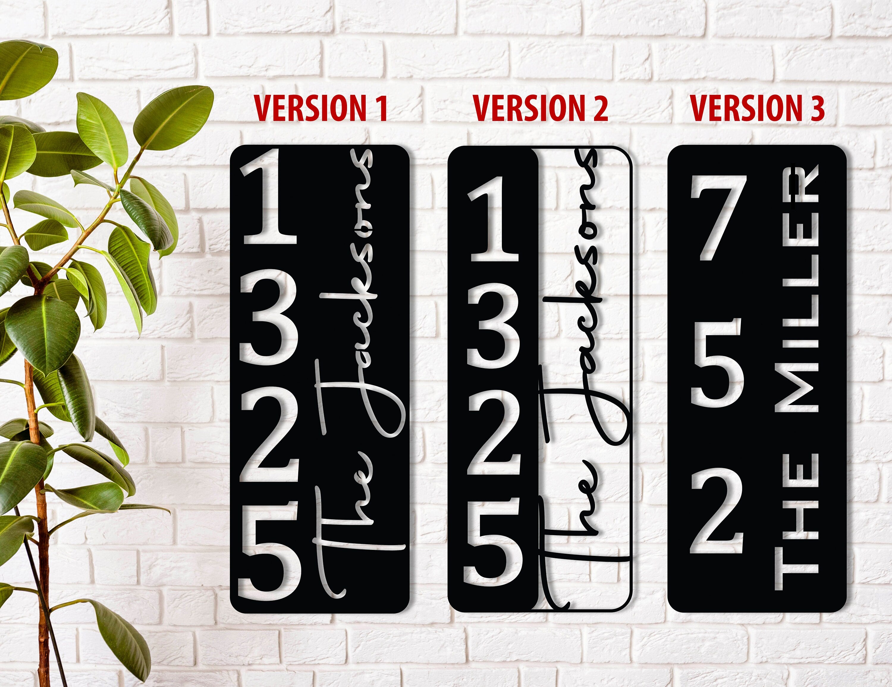 House Name Numbers Signs, Custom Door Numbers Plaques, Personalized Wall Decor, Custom Outdoot Decor, Metal Wall Decor