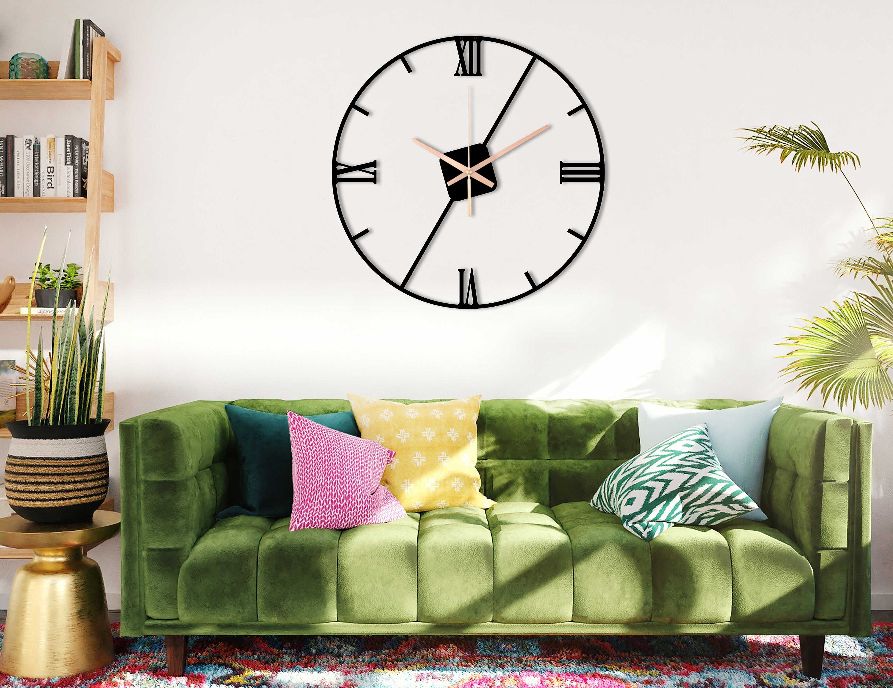 Minimalist Clock, Decorative Clock, Oversized Wall Clock, Silent Metal Wall Clock, Small Wall Clock, Unique Wall Clock, Clocks For Wall