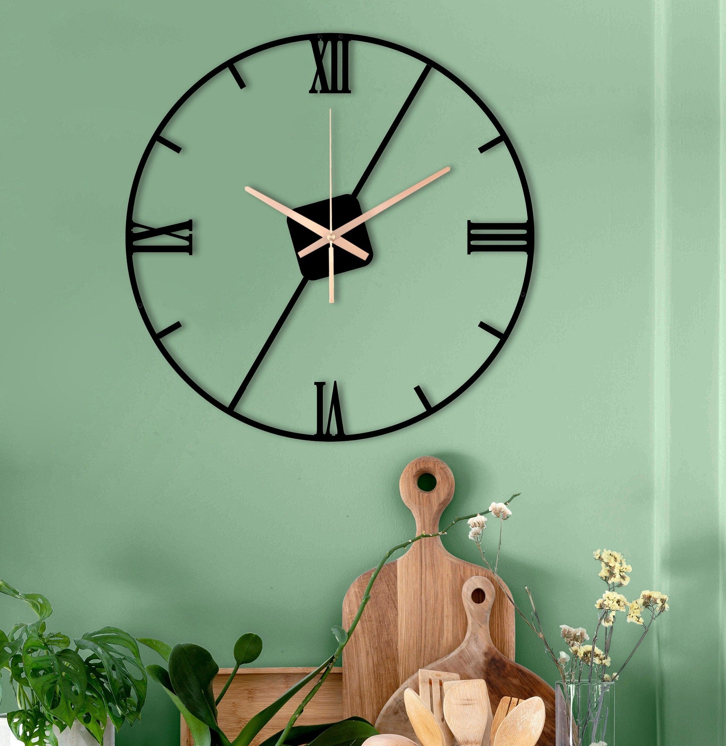 Minimalist Clock, Decorative Clock, Oversized Wall Clock, Silent Metal Wall Clock, Small Wall Clock, Unique Wall Clock, Clocks For Wall