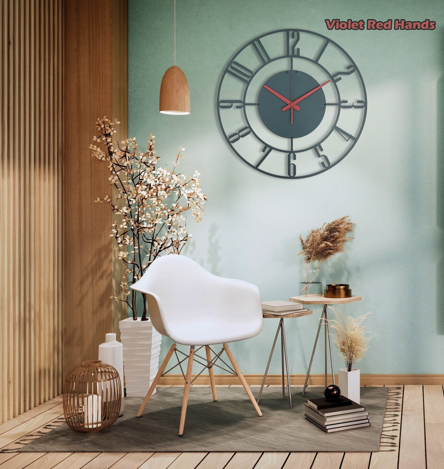 Blue Wall Clock, Midnight Blue Extra Large Clock, Unique Wall Clock, Oversized Wall Clock, Small Wall Clock, Clocks For Wall