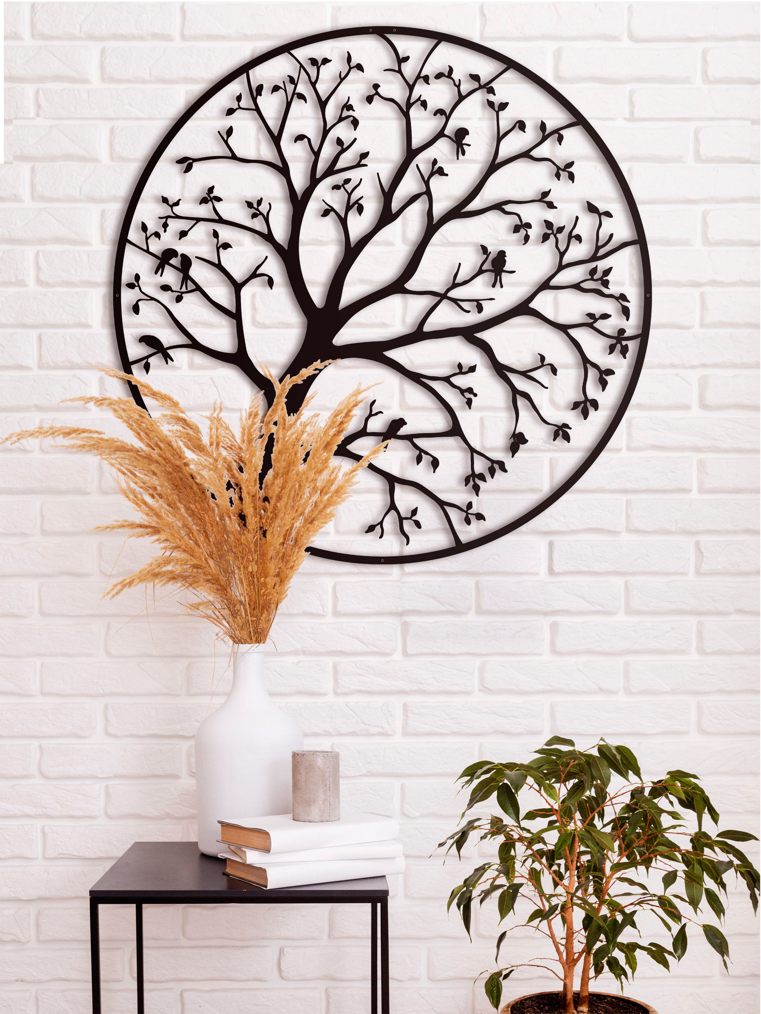 Tree in Autumn Metal Wall Decor/ Modern Large Metal Wall Art/Metal Tree Decor /Mothers Day Gift New Home Gift House Living Room Wall Decor