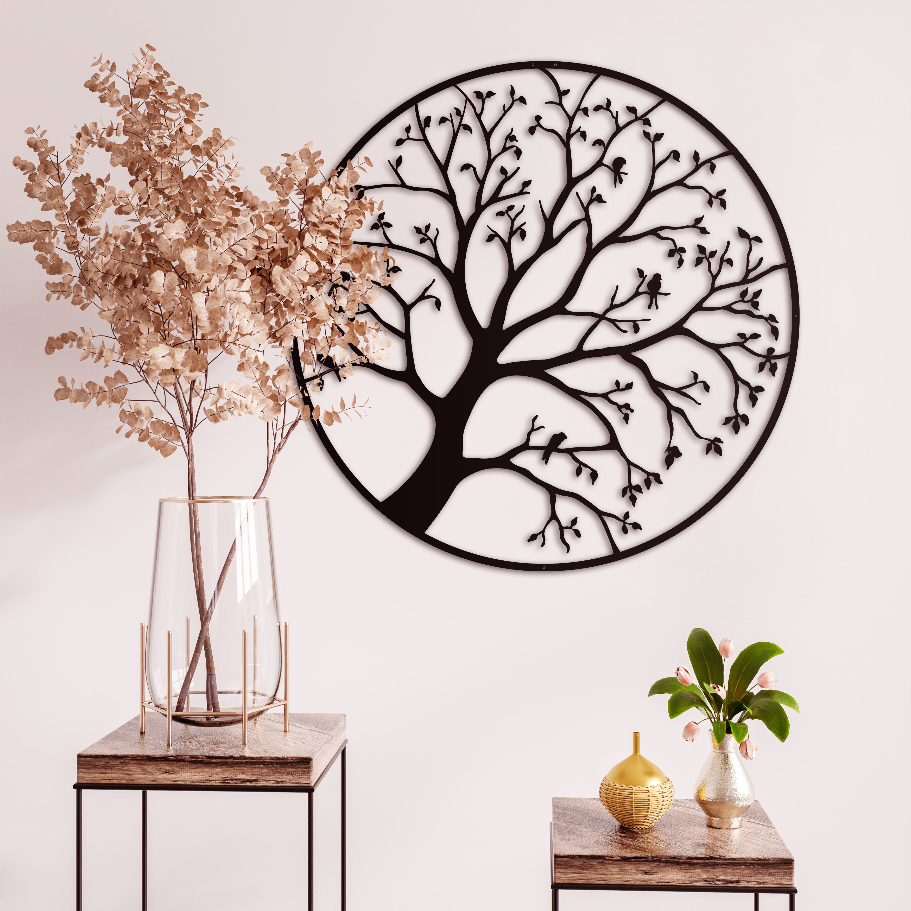 Tree in Autumn Metal Wall Decor/ Modern Large Metal Wall Art/Metal Tree Decor /Mothers Day Gift New Home Gift House Living Room Wall Decor