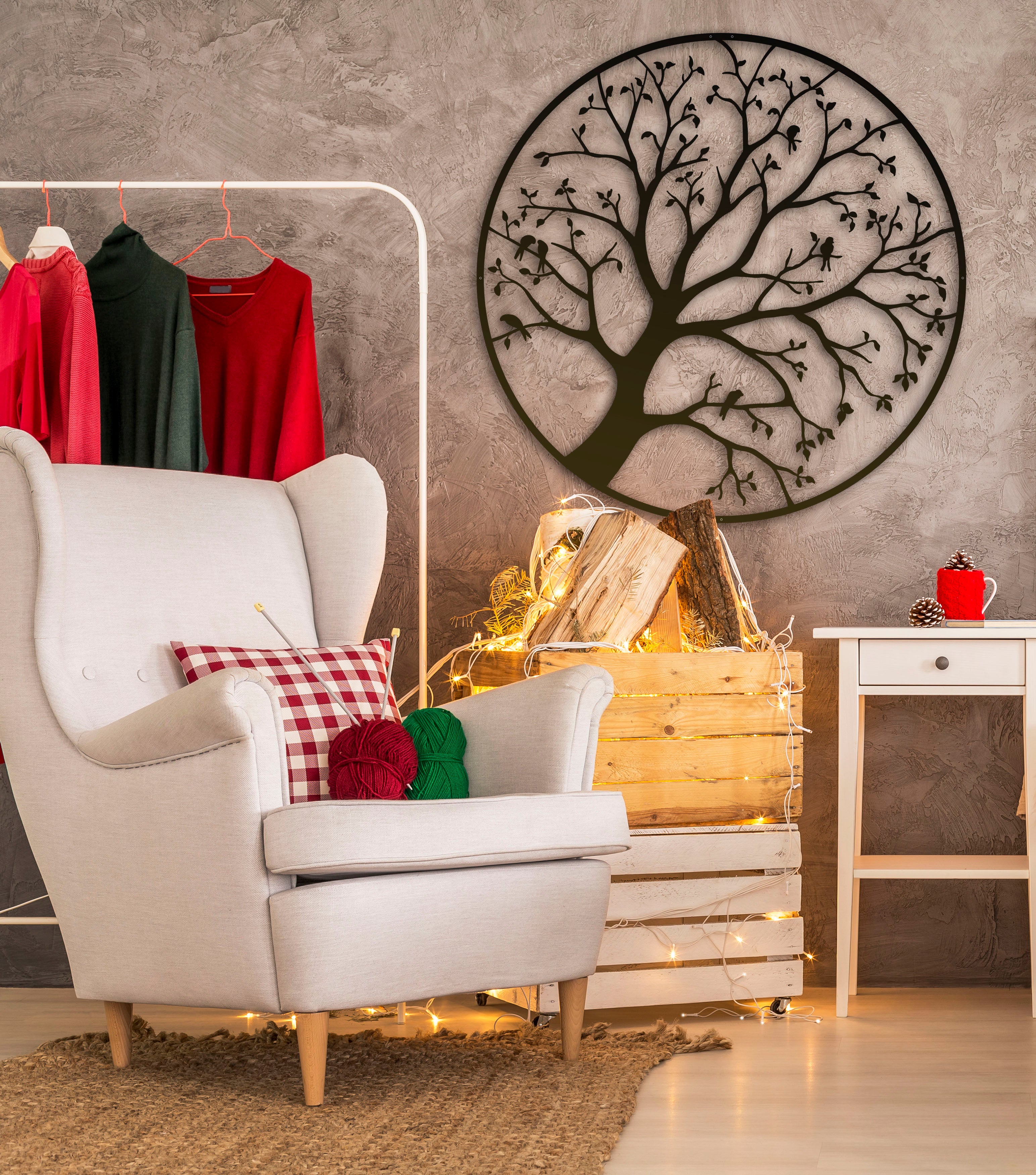 Tree in Autumn Metal Wall Decor/ Modern Large Metal Wall Art/Metal Tree Decor /Mothers Day Gift New Home Gift House Living Room Wall Decor