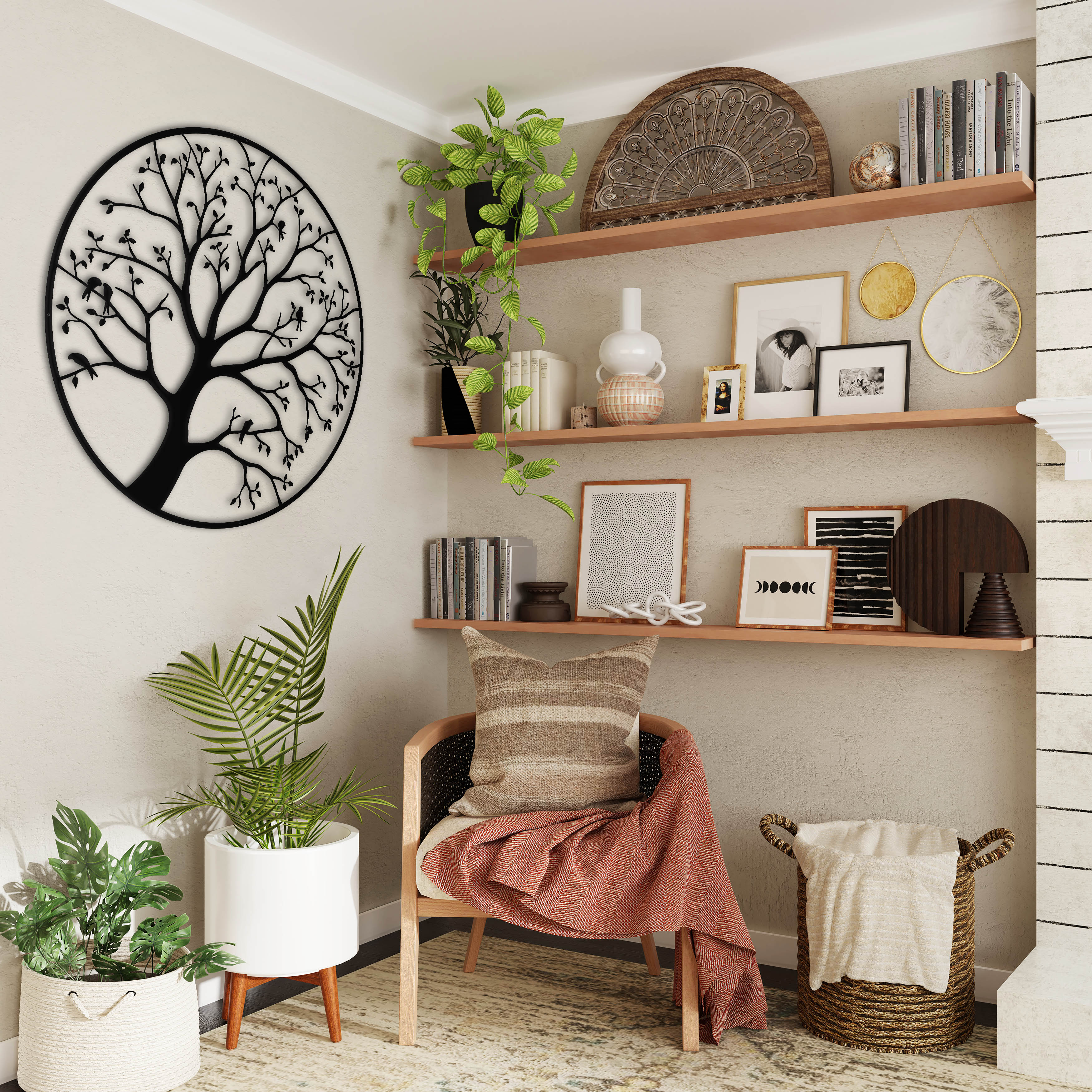 Tree in Autumn Metal Wall Decor/ Modern Large Metal Wall Art/Metal Tree Decor /Mothers Day Gift New Home Gift House Living Room Wall Decor